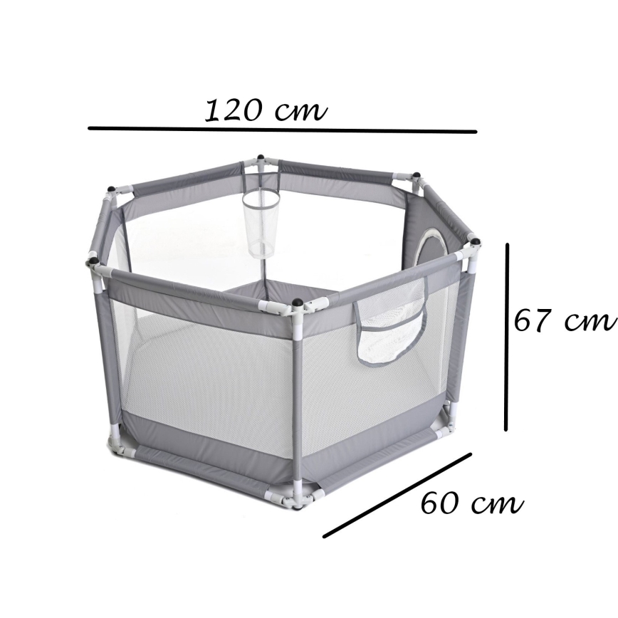 Plac zabaw 120 cm szary