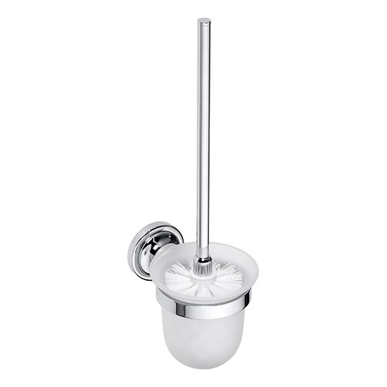 Szczotka do WC 11x37,5 cm srebrna/biała