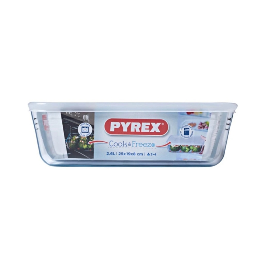 Szklany pojemnik na żywność PYREX 2,6 l
