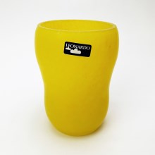 Szklany wazon 14 cm żółty