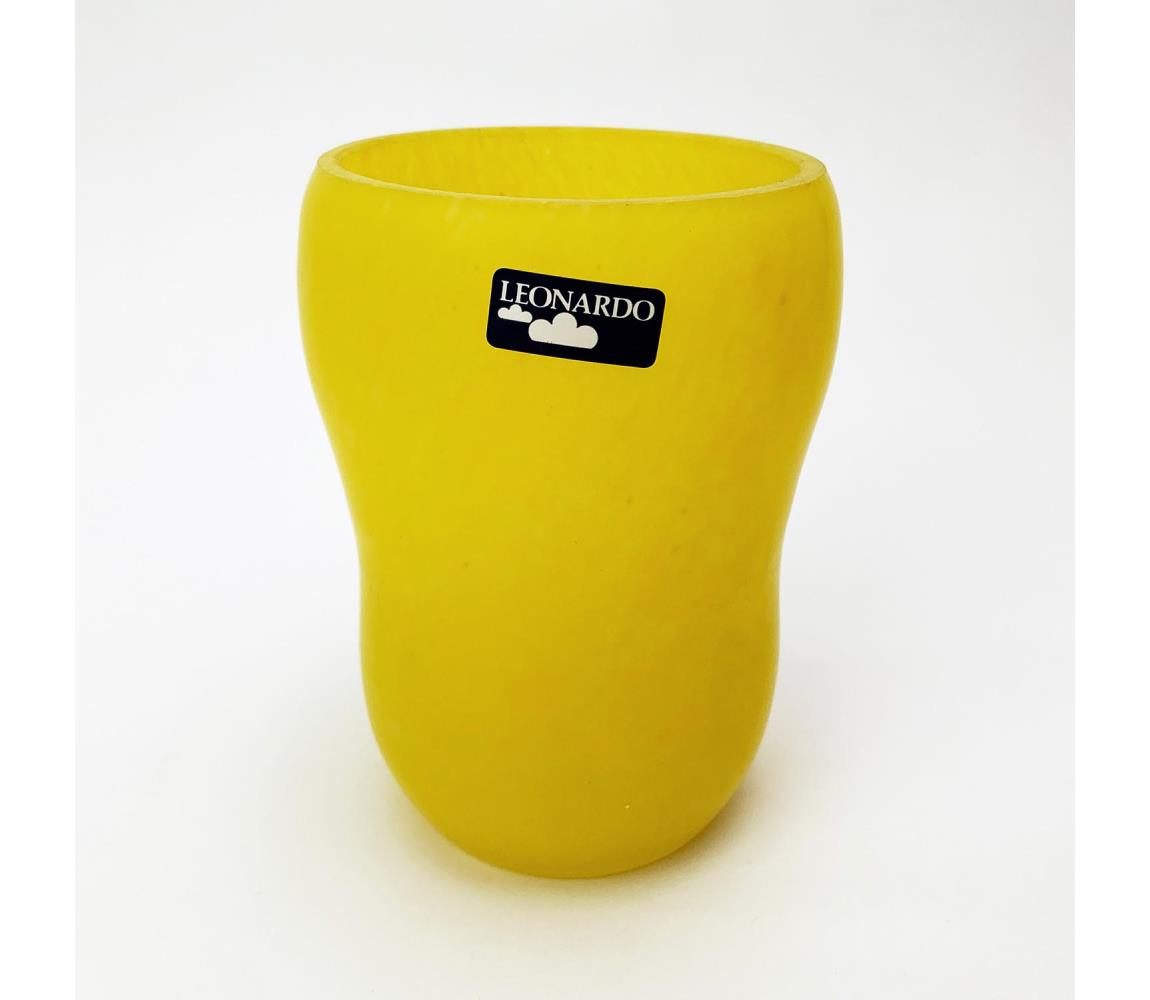 Szklany wazon 14 cm żółty