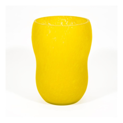 Szklany wazon 17 cm żółty
