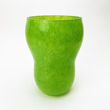 Szklany wazon 20 cm zielony