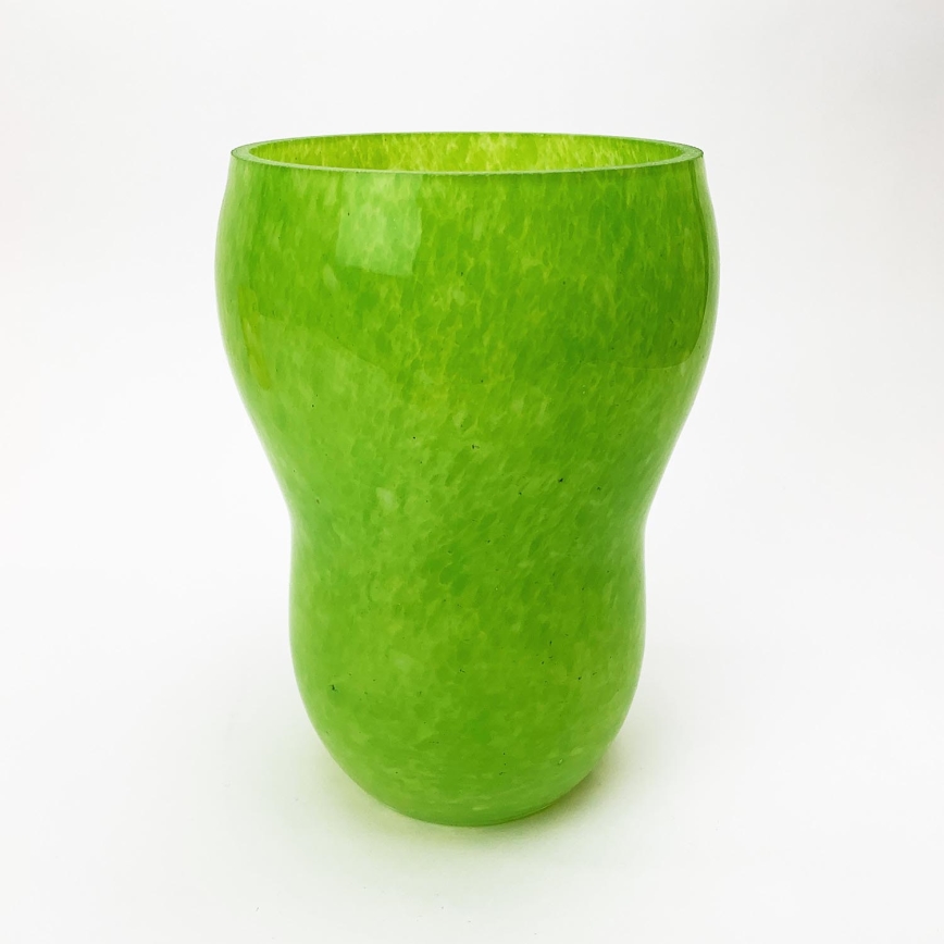 Szklany wazon 20 cm zielony