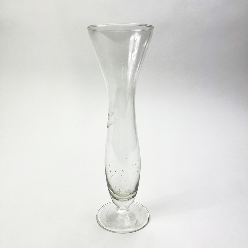 Szklany wazon przezroczysty - 20 cm