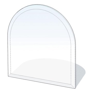 Szkło pod piec 1000x1000x6 mat. półłuk