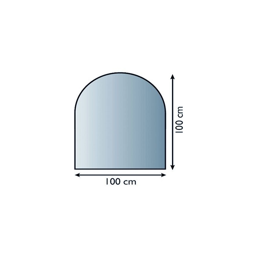 Szkło pod piec 1000x1000x6 mat. półłuk