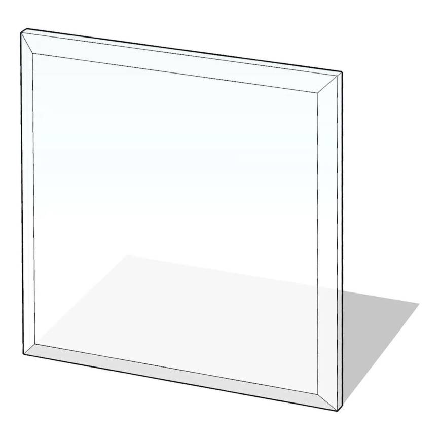 Szkło pod piec 1000x1000x8 mat. kwadrat