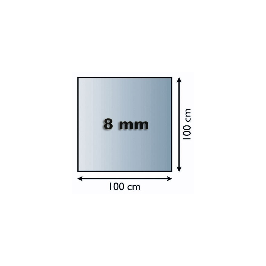 Szkło pod piec 1000x1000x8 mat. kwadrat