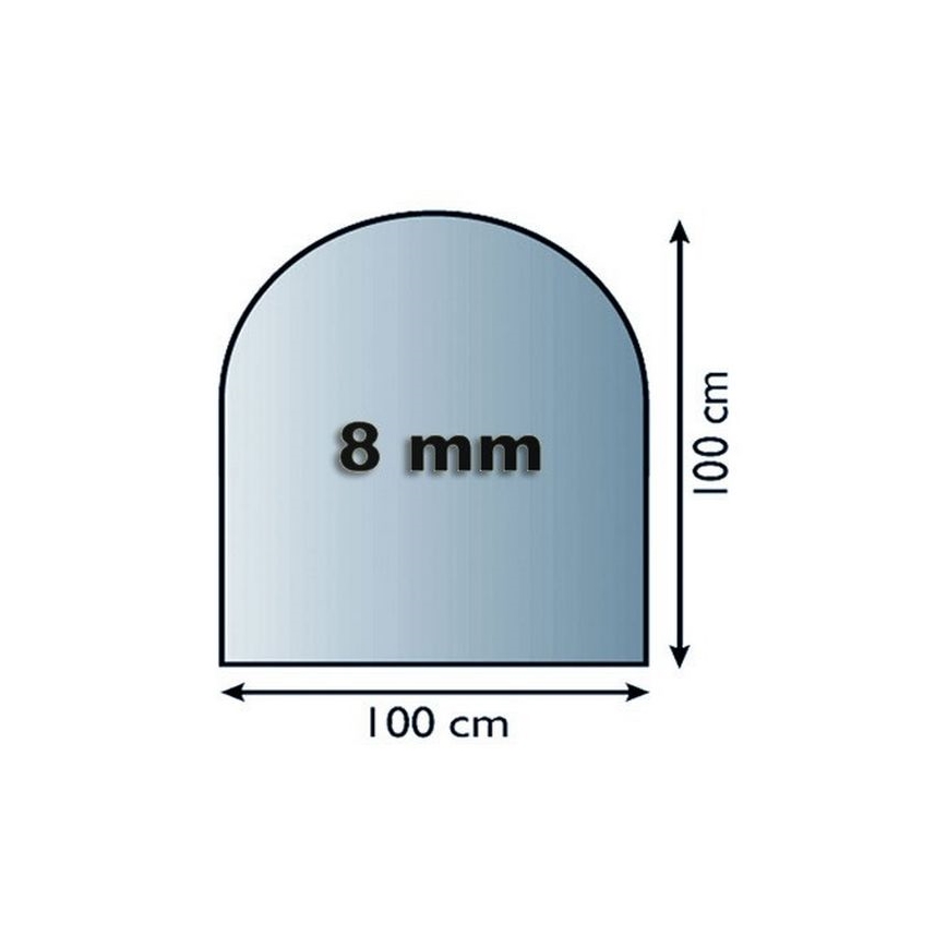 Szkło pod piec 1000x1000x8 mat. półłuk