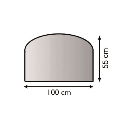 Szkło pod piec 1000x550x6 mat. półłuk