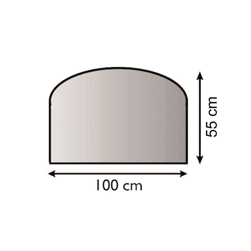 Szkło pod piec 1000x550x6 mat. półłuk
