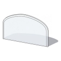Szkło pod piec 1000x550x6 mm półokrągłe