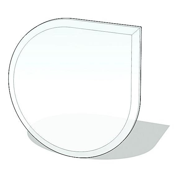 Szkło pod piec 1100x1100x6 mat. łza
