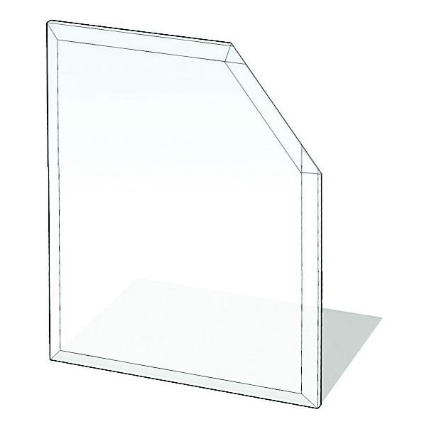 Szkło pod piec 1100x1100x8 mat. ścięty kwadrat
