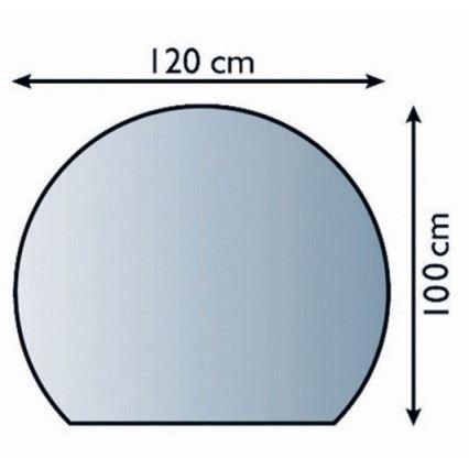 Szkło pod piec 1200x1000x6 mat. półłuk