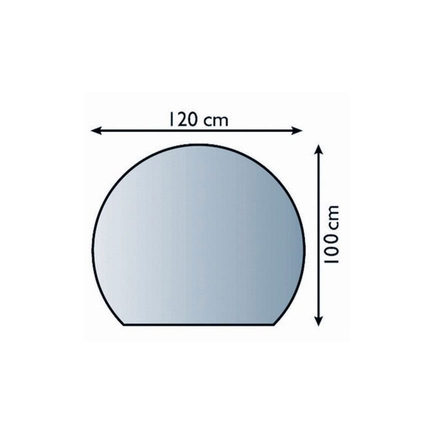 Szkło pod piec 1200x1000x6 mat. półłuk