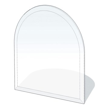 Szkło pod piec 1200x1000x8 mat. półłuk