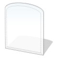 Szkło pod piec 1200x1000x8 mat. półłuk