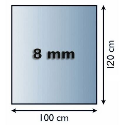 Szkło pod piec 1200x1000x8 mat. prostokąt