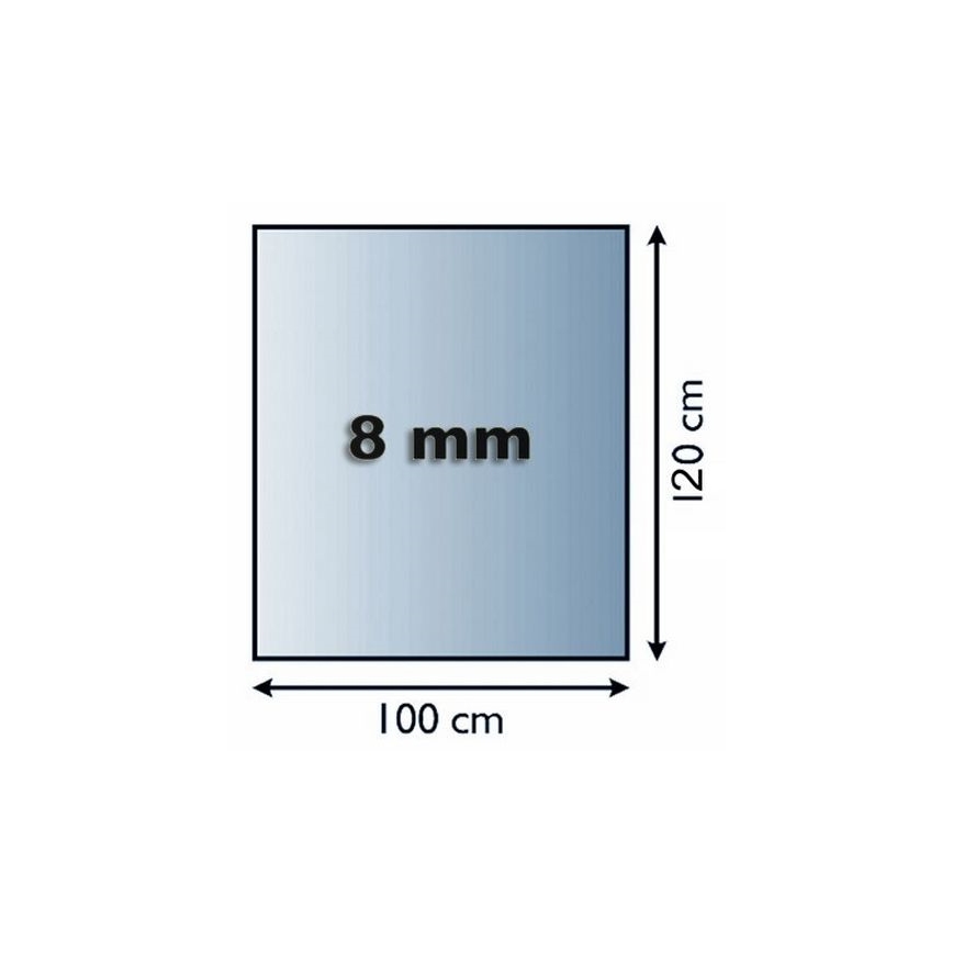 Szkło pod piec 1200x1000x8 mat. prostokąt