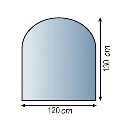 Szkło pod piec 1300x1200x8 mat. półłuk