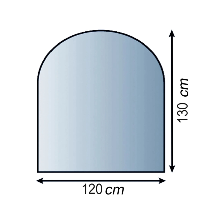 Szkło pod piec 1300x1200x8 mat. półłuk
