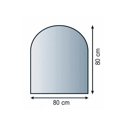 Szkło pod piec 800x800x8 mat. półłuk