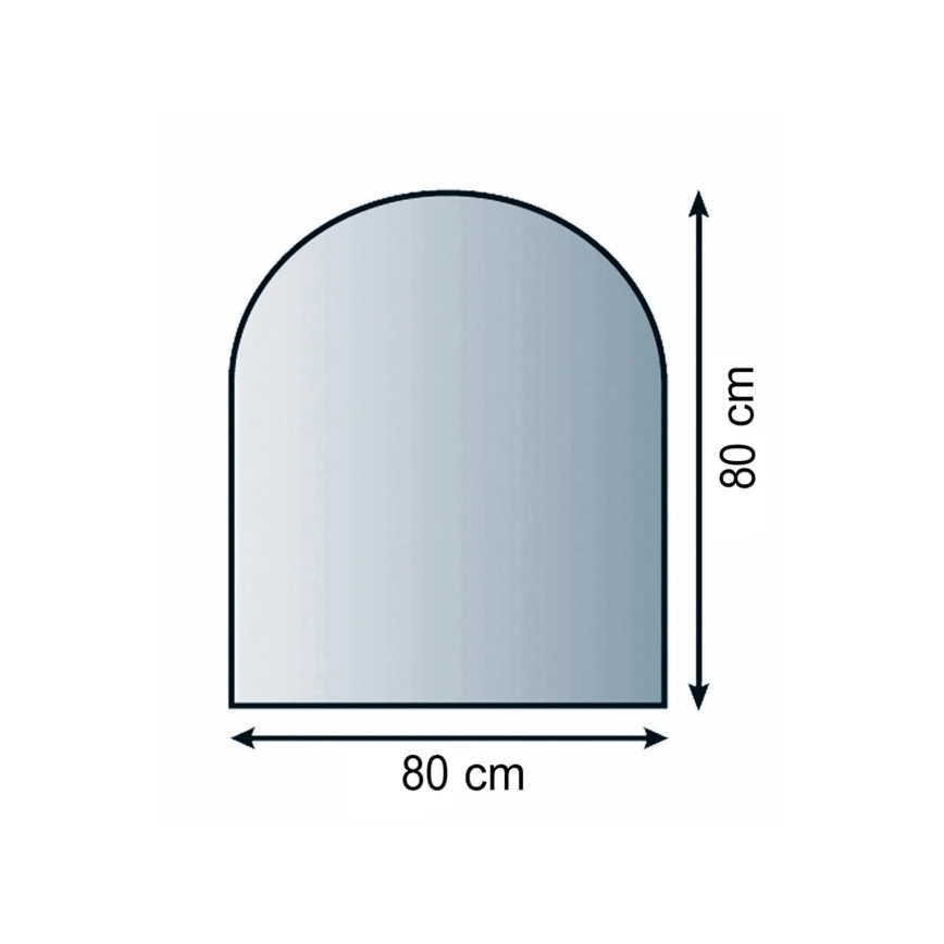 Szkło pod piec 800x800x8 mat. półłuk