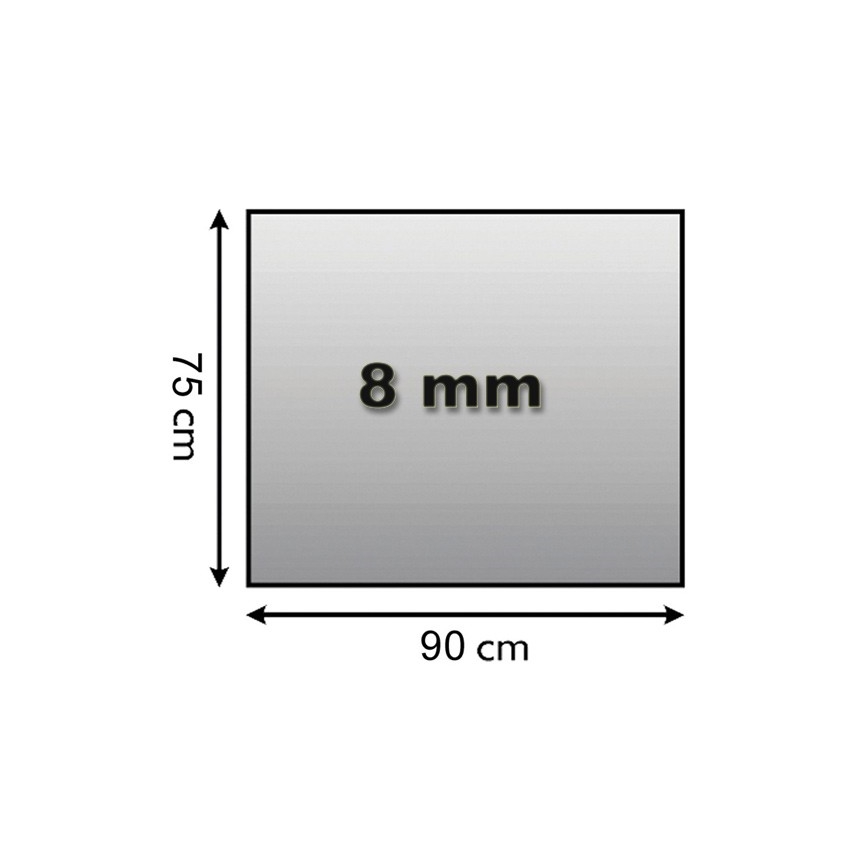 Szkło pod piec 900x750x8 mat. prostokąt