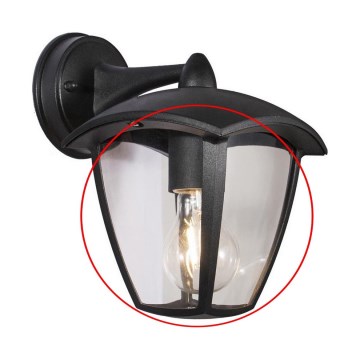 Szkło zamienne do kinkietu i lampy LUNA E27, przezroczyste