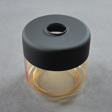 Szkło zamienne do żyrandola AMBER E27 śr. 14 cm czarne/dymione beżowe