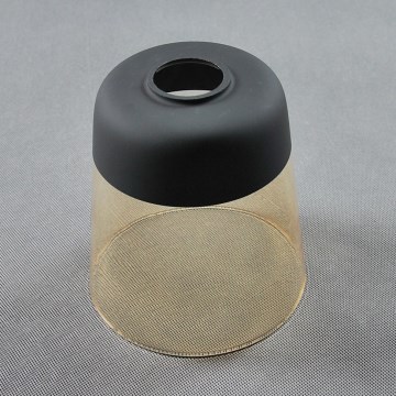 Szkło zamienne do żyrandola AMBER E27, śr. 15,5 cm, kolor: czarny / dymny beż