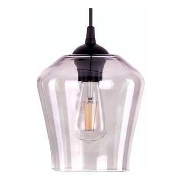 Szkło zamienne do żyrandola AMSTERDAM E27 śr. 19 cm dymkowo-różowe