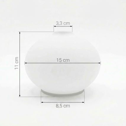 Szkło zamienne do żyrandola E14 śr. 15 cm biały