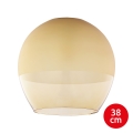 Szkło zamienne do żyrandola KULA E27, śr. 38 cm, dymno-beżowe