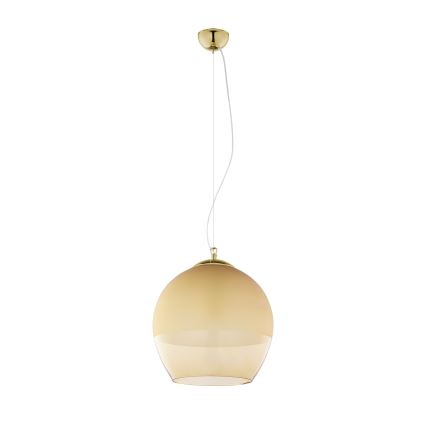 Szkło zamienne do żyrandola KULA E27, śr. 38 cm, dymno-beżowe