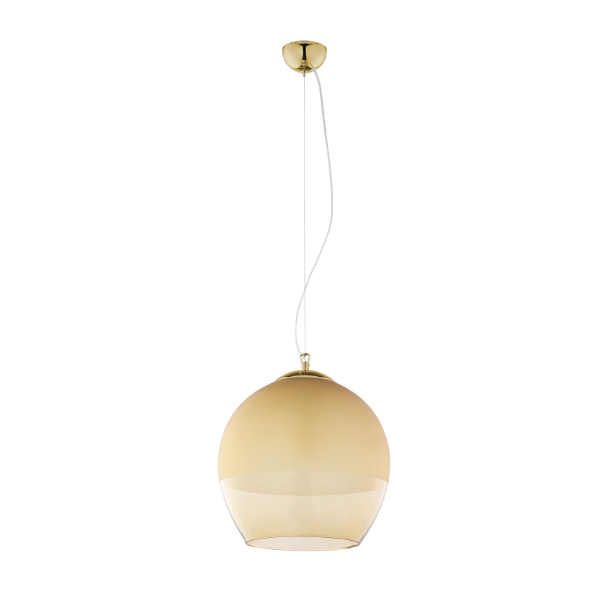 Szkło zamienne do żyrandola KULA E27, śr. 38 cm, dymno-beżowe