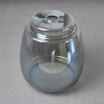 Szkło zamienne do żyrandola PILAR E27, śr. 26 cm, dymione szare