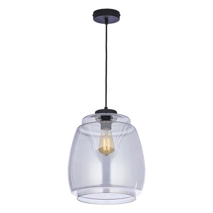 Szkło zamienne do żyrandola PILAR E27, śr. 26 cm, dymione szare