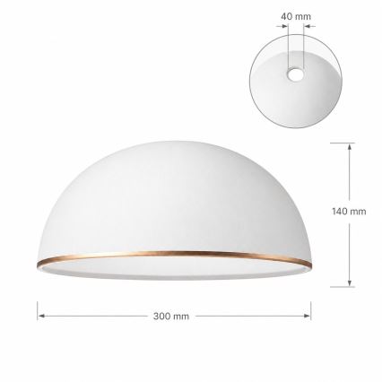 Szkło zamienne do żyrandola RETRO, ANTICO E27, średnica 30 cm, białe/brązowe