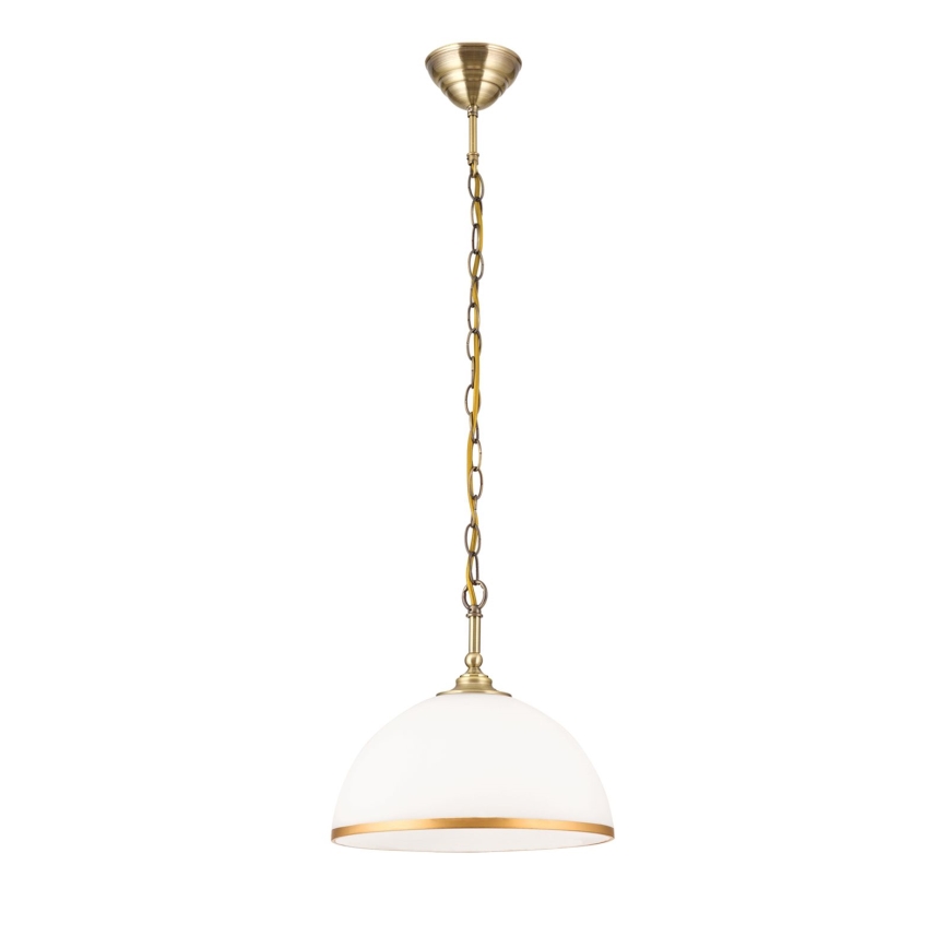Szkło zamienne do żyrandoli i lamp podłogowych OLD LAMP E27 śr. 30 cm biały/złoty