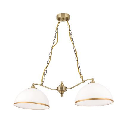 Szkło zamienne do żyrandoli i lamp podłogowych OLD LAMP E27 śr. 30 cm biały/złoty