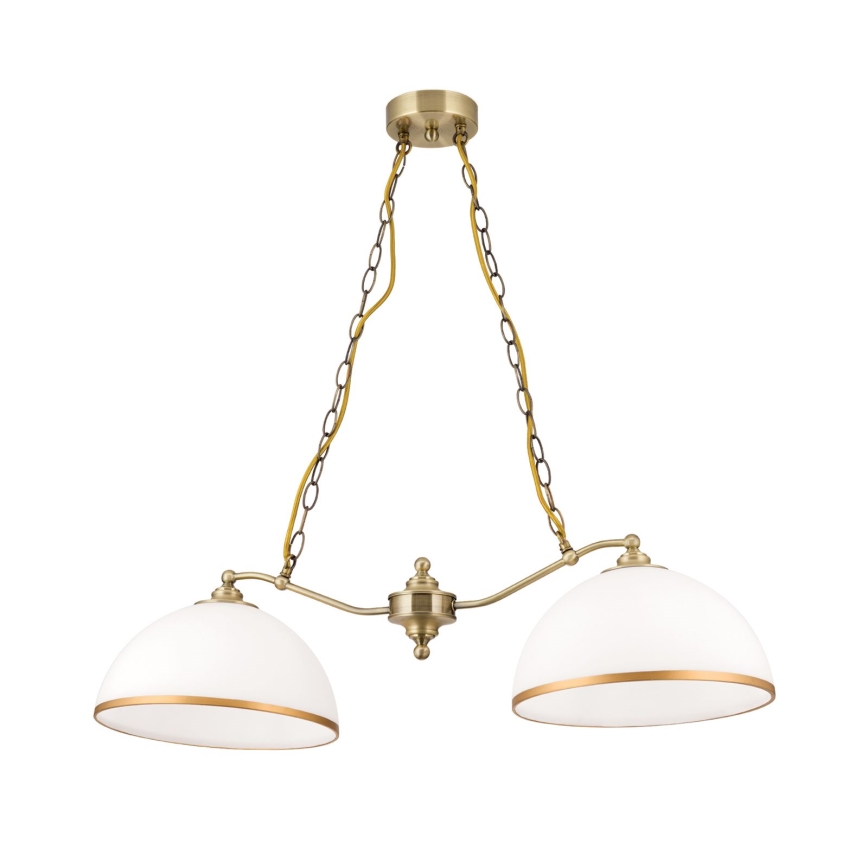 Szkło zamienne do żyrandoli i lamp podłogowych OLD LAMP E27 śr. 30 cm biały/złoty