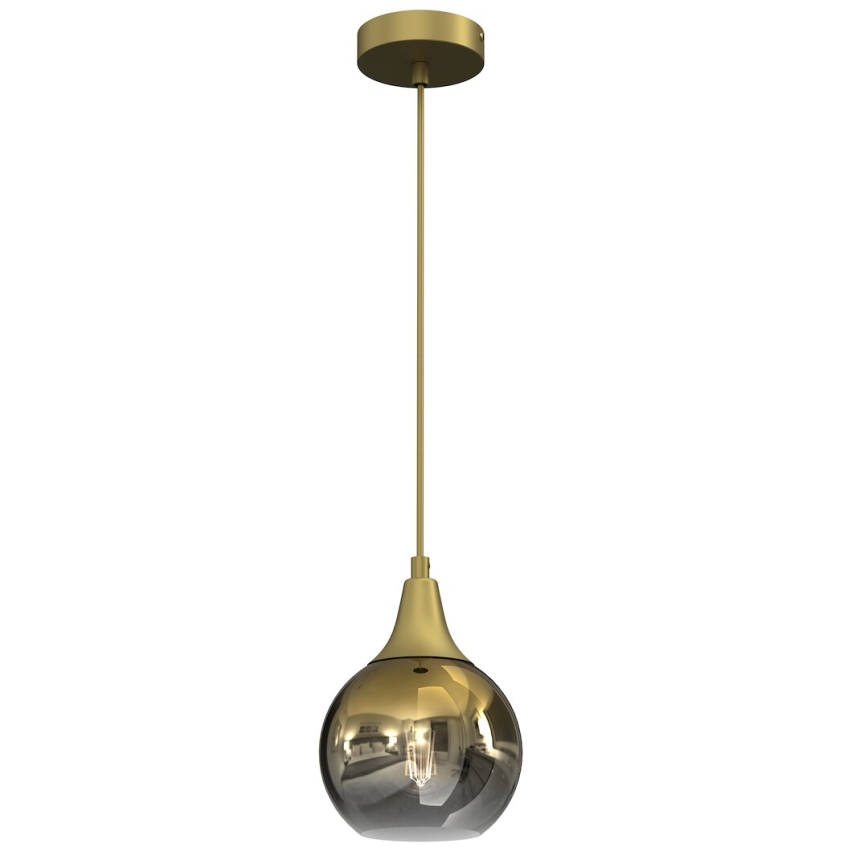 Klosz zamienny uniwersalny MONTE E27 śr. 15 cm złoty/dym