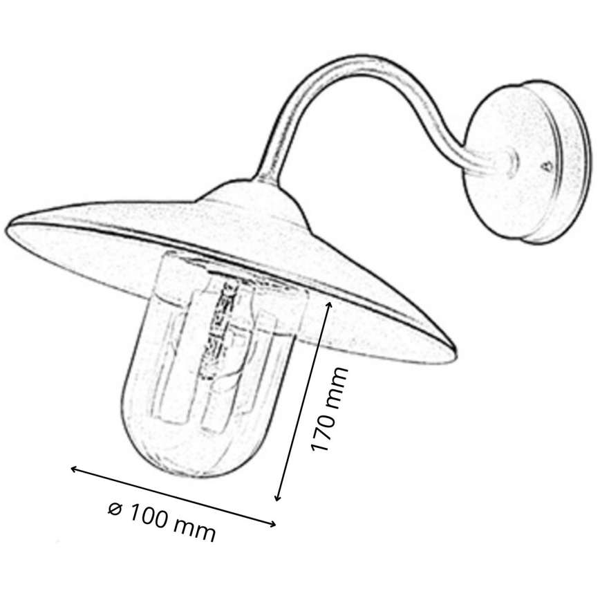 Wymienne szkło E27 170x100 mm