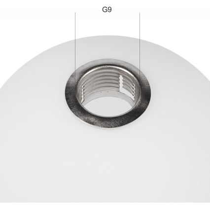 Szkło zamienne do żyrandola ASTRO G9 śr. 10 cm