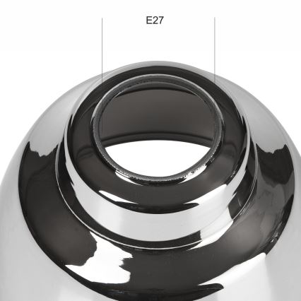 Szkło zamienne do żyrandola MARIO E27 śr. 16 cm chrom błyszczący