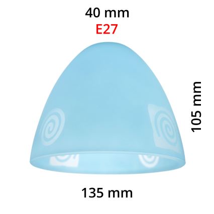 Szkło zapasowe ROTO niebieski E27 śr.135 mm