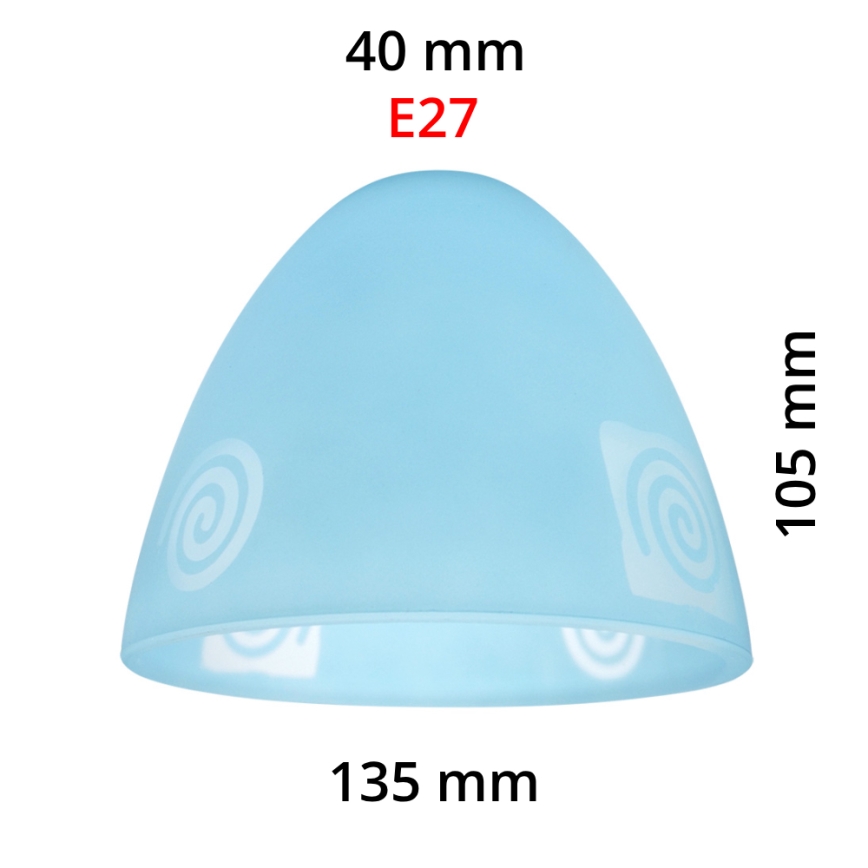 Szkło zapasowe ROTO niebieski E27 śr.135 mm